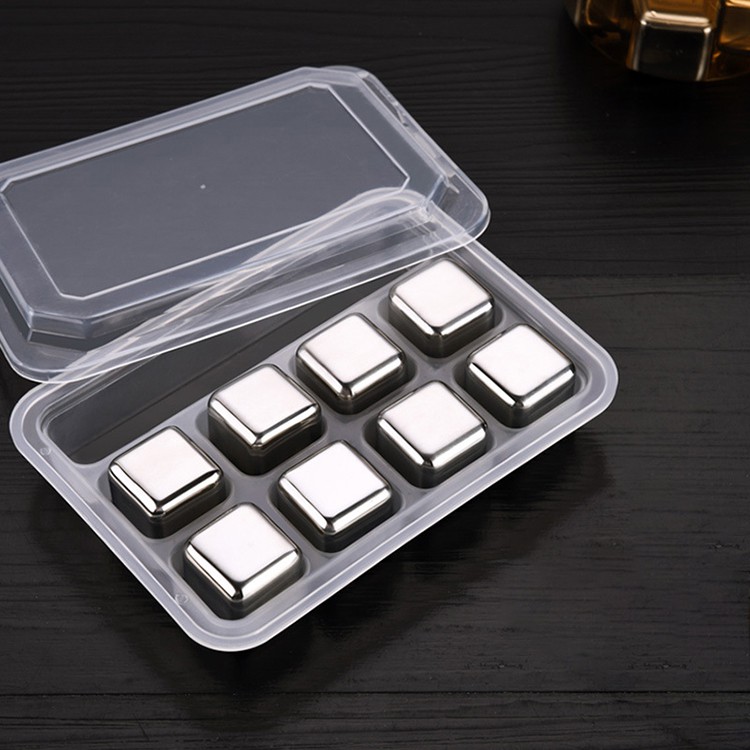 Stainless Ice Cubes isi 8pcs