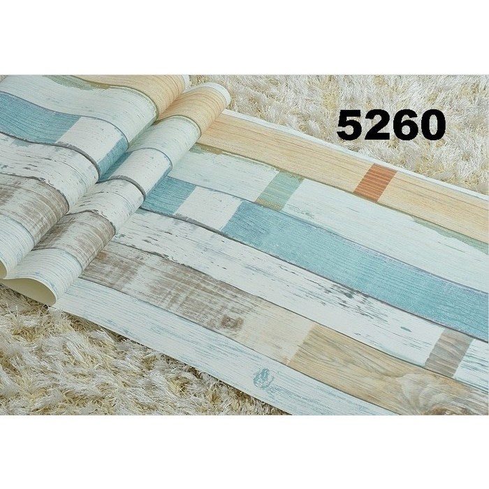 WALLPAPER DINDING/STICKER WALL MOTIF SERAT KAYU