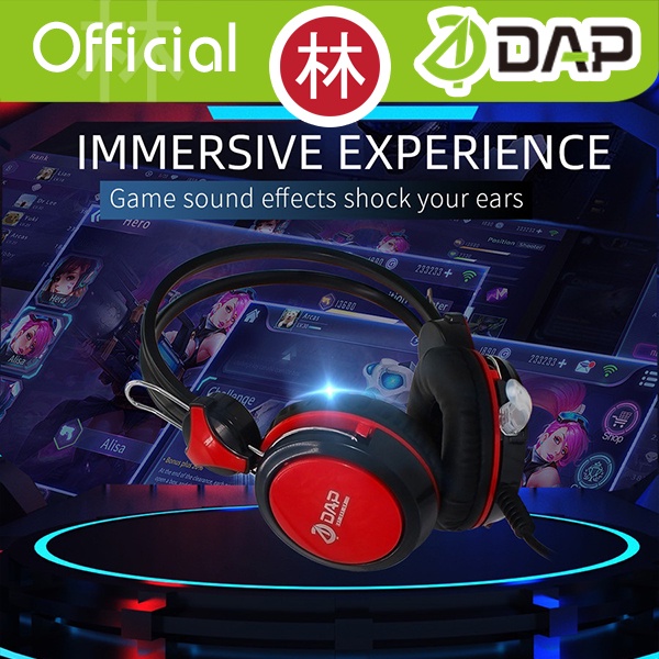 DAP DH-F8 Headphone Gaming Wired Headset Wired Earphone Extra Bass