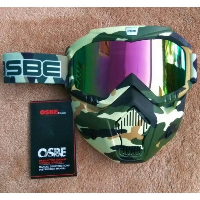Masker osbe army google mask militer motif limit edisi