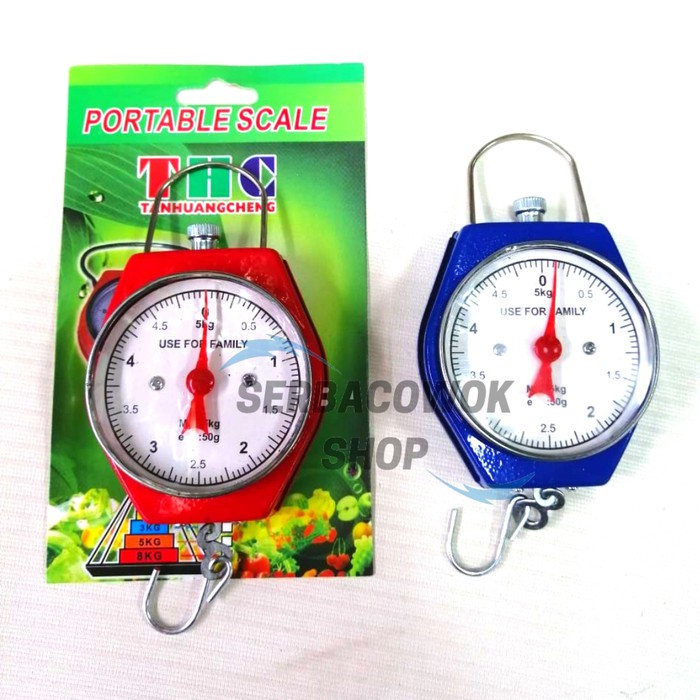 Timbangan Gantung Manual 5Kg Bahan Plat Model Pocket Termurah