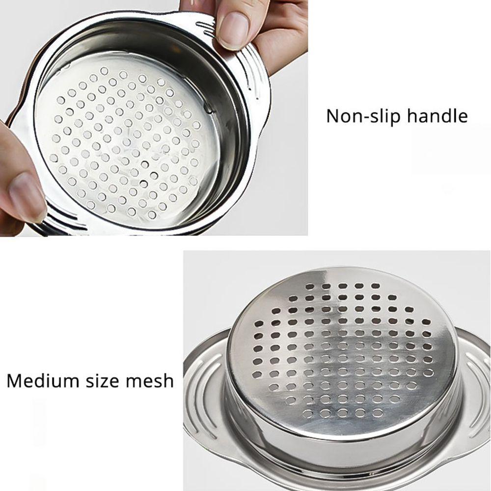 [Elegan] Bisa Colander Universal Tahan Lama Stainless Steel Pasta Colander Kaleng Tuna Cuci Piring Aman Gadget Dapur