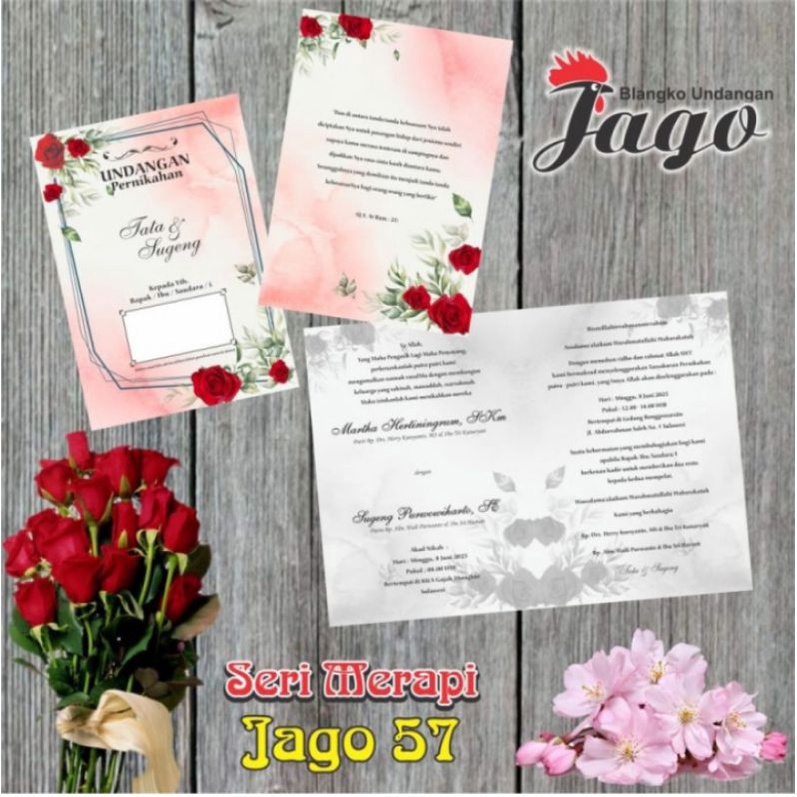 JAGO 57 Blangko Undangan Nikah Khitan Murmer
