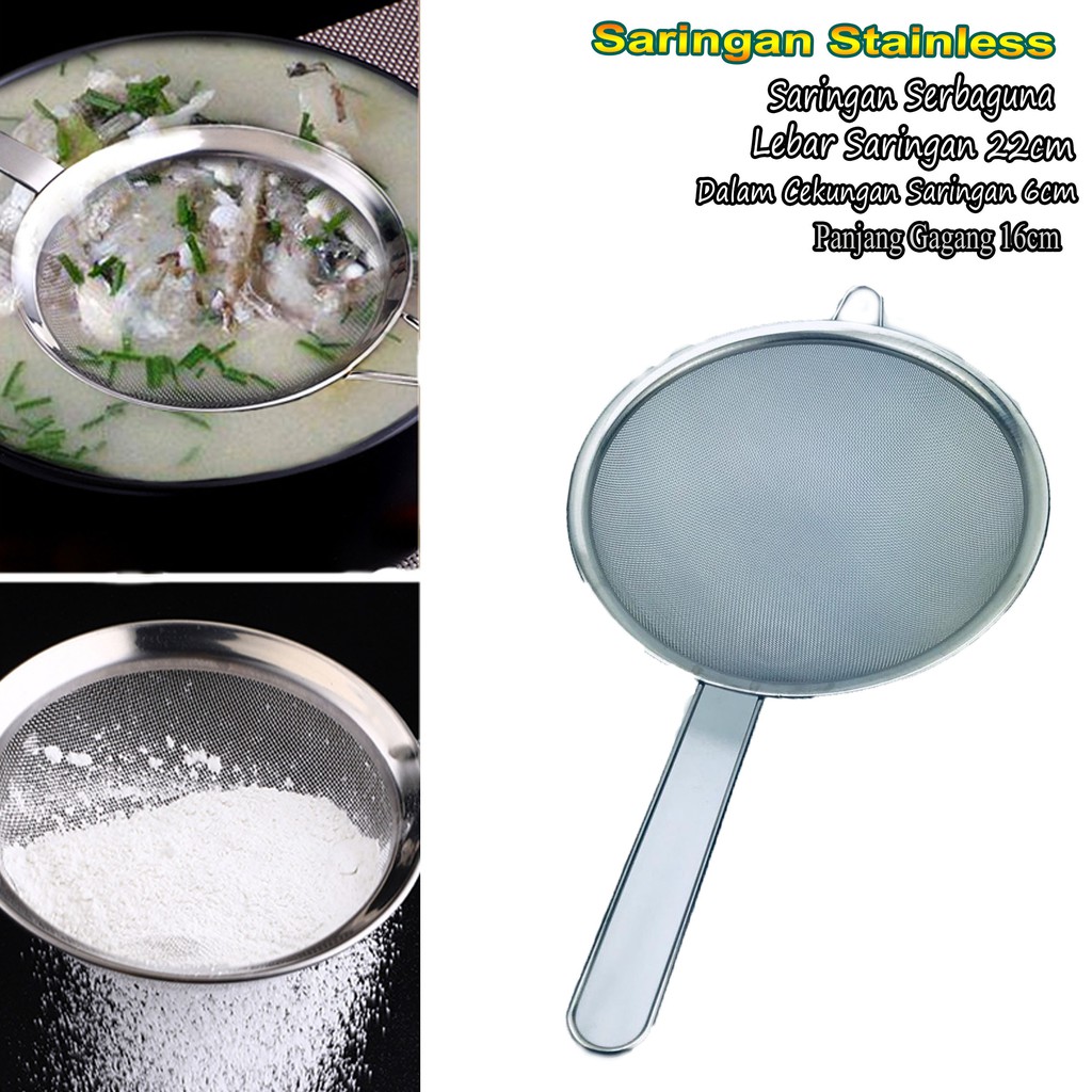 Saringan / Saringan Stainless / Saringan Serbaguna / 22*6cm