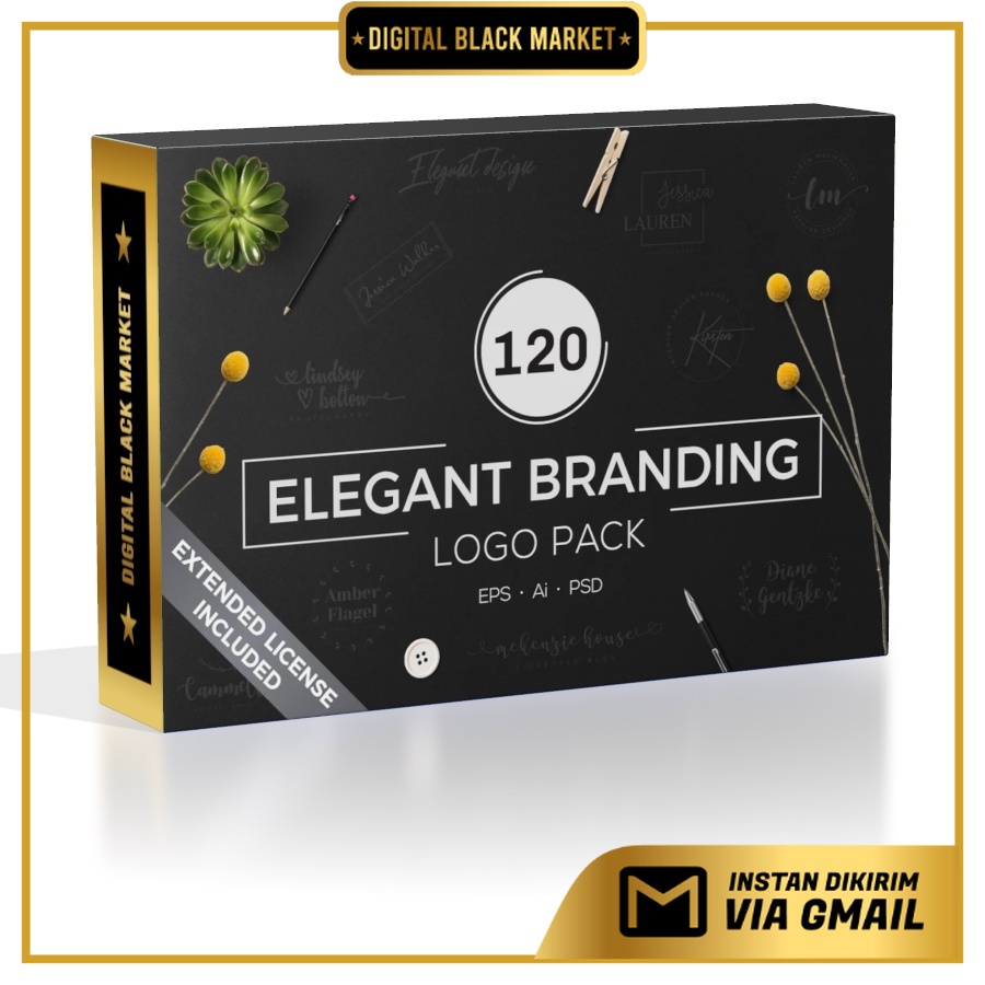 120 Elegant Branding Logo Pack - Photoshop &amp; Illustrator