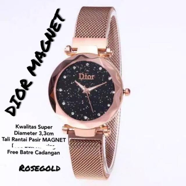 nyaman di tangan/ Jam Tangan Wanita Magnet Rantai Pasir Dior Super (1 kg bisa 20pcs)