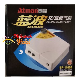 Pompa Udara Aerator Portable AC / DC Air Pump ATMAN EP-11000 EP11000