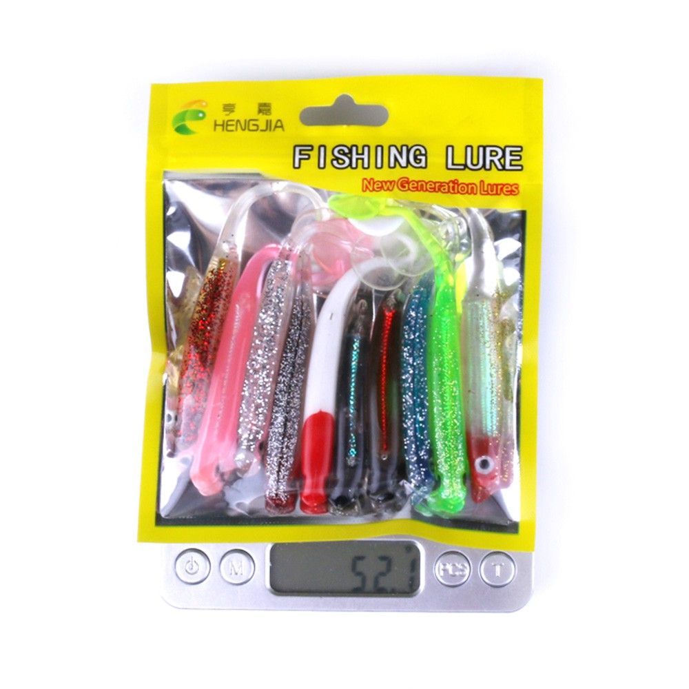 HENGJIA 10pcs 10cm Softfish Umpan Pancing Swimbait Fishing Lure Ikan Kail Wobbler Crankbait Tackle