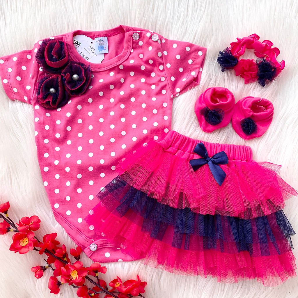 Baju setelan jumper rok bandana fashion anak bayi cewek perempuan cantik murah -div