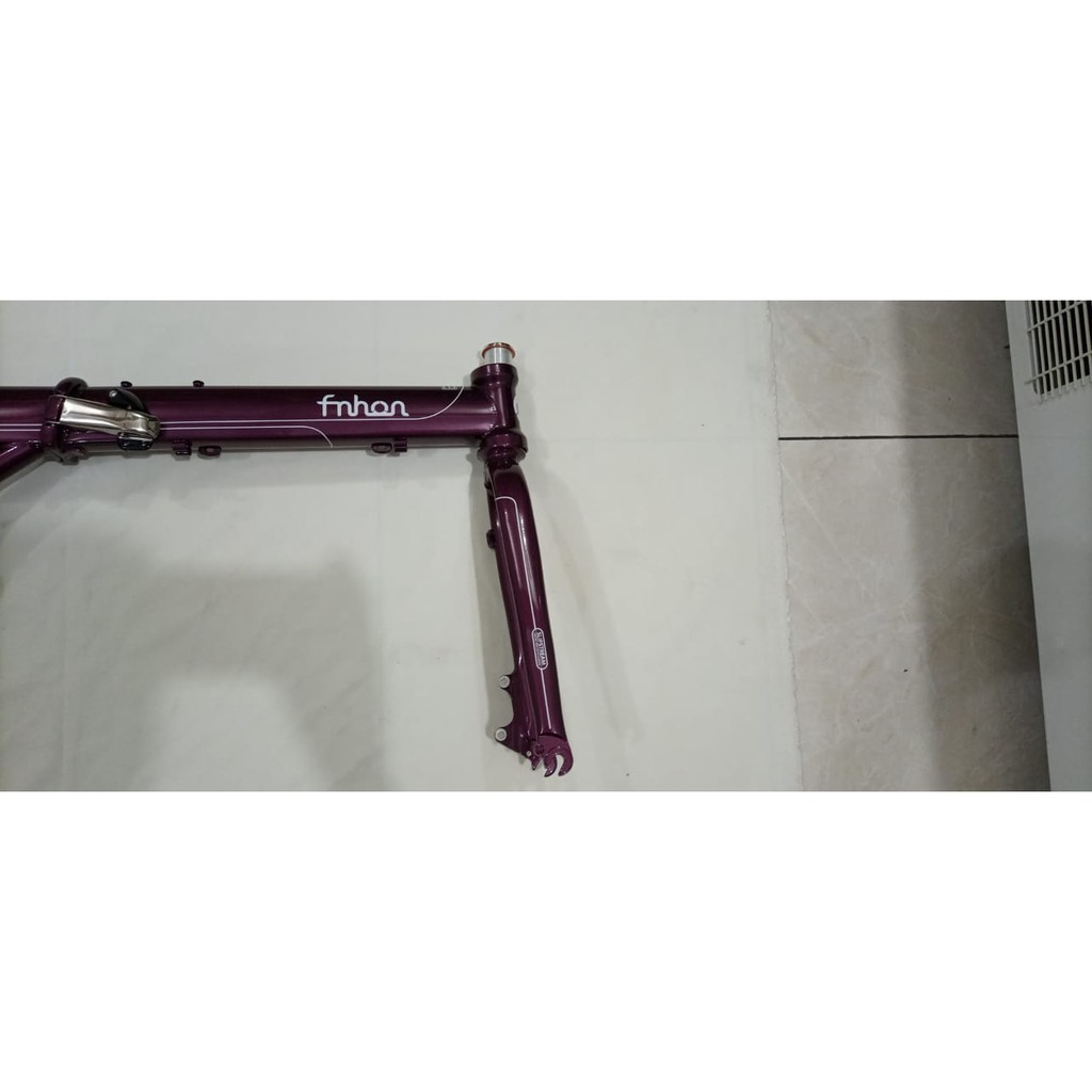 Frame FNHON dan Fork Storm Ungu Metalic Purple Burgundy Discbrake disc brake db 20 22 inch Chromoly