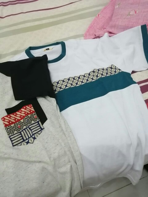 Kaos Batik Kaos Oblong Basil Lengan Pendek Wanita Pria