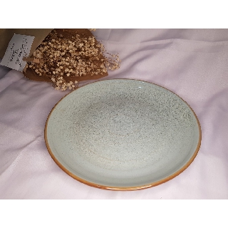 PIRING KERAMIK AESTETIK PIRING MAKAN SALAD PLATE KERAMIK TEBAL PIRING