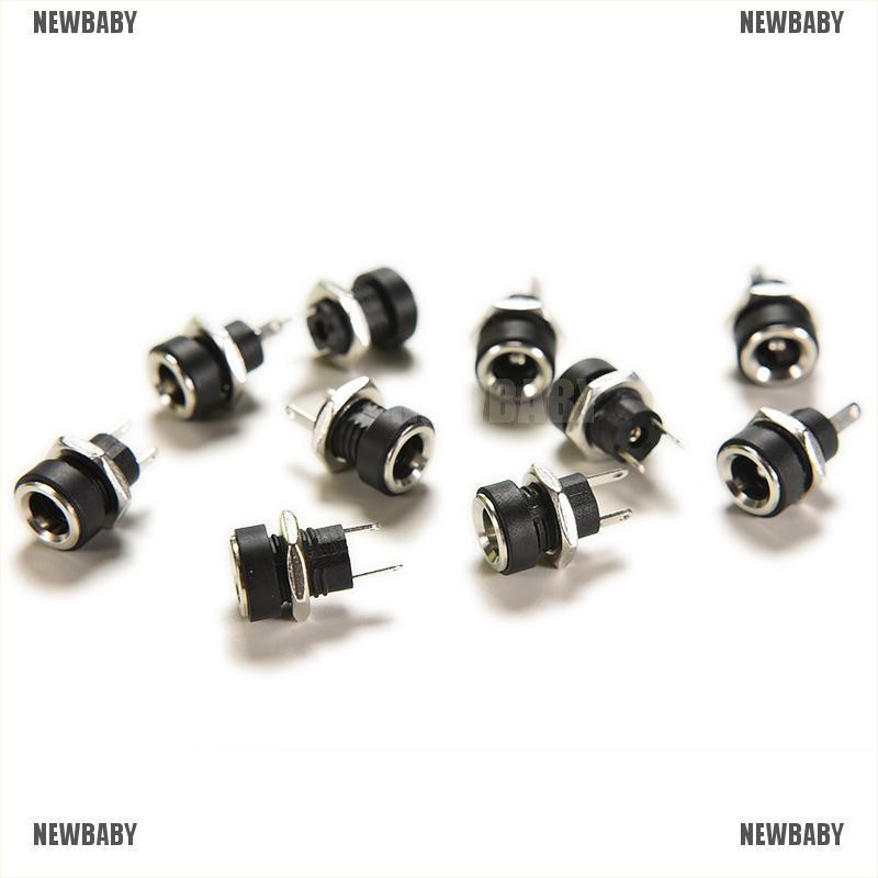 [newbaybaby] 10Pcs Konektor Soket Jack DC Power Supply 5.5x2.1mm