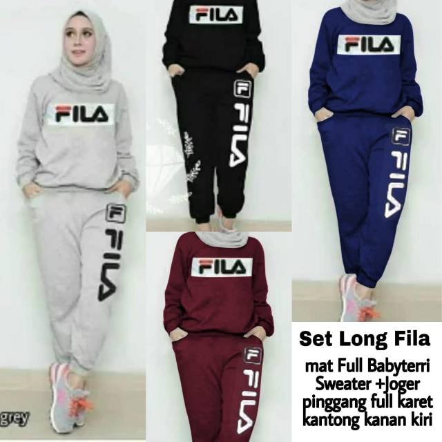 RESTOCK MP Set Long Villa / Stelan jogger wanita Terbaru