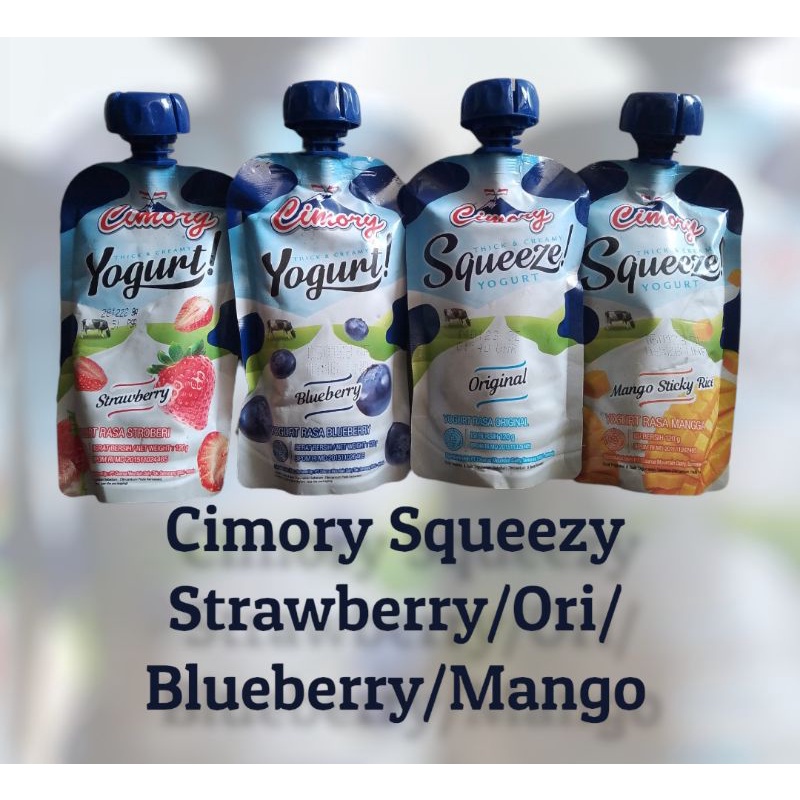 

Cimory Squeezy Yoghurt Varian Rasa Original/Blueberry/Peach/Honey/Strawberry