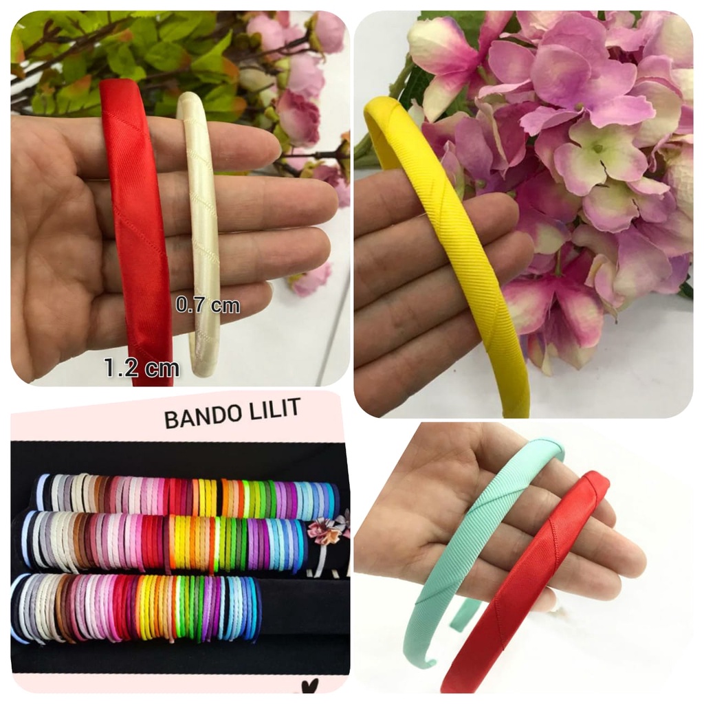 1 BUAH BANDO LILIT POLOS WARNA | LILIT PITA GROSGRAIN | LILIT PITA DOUBLE SATIN