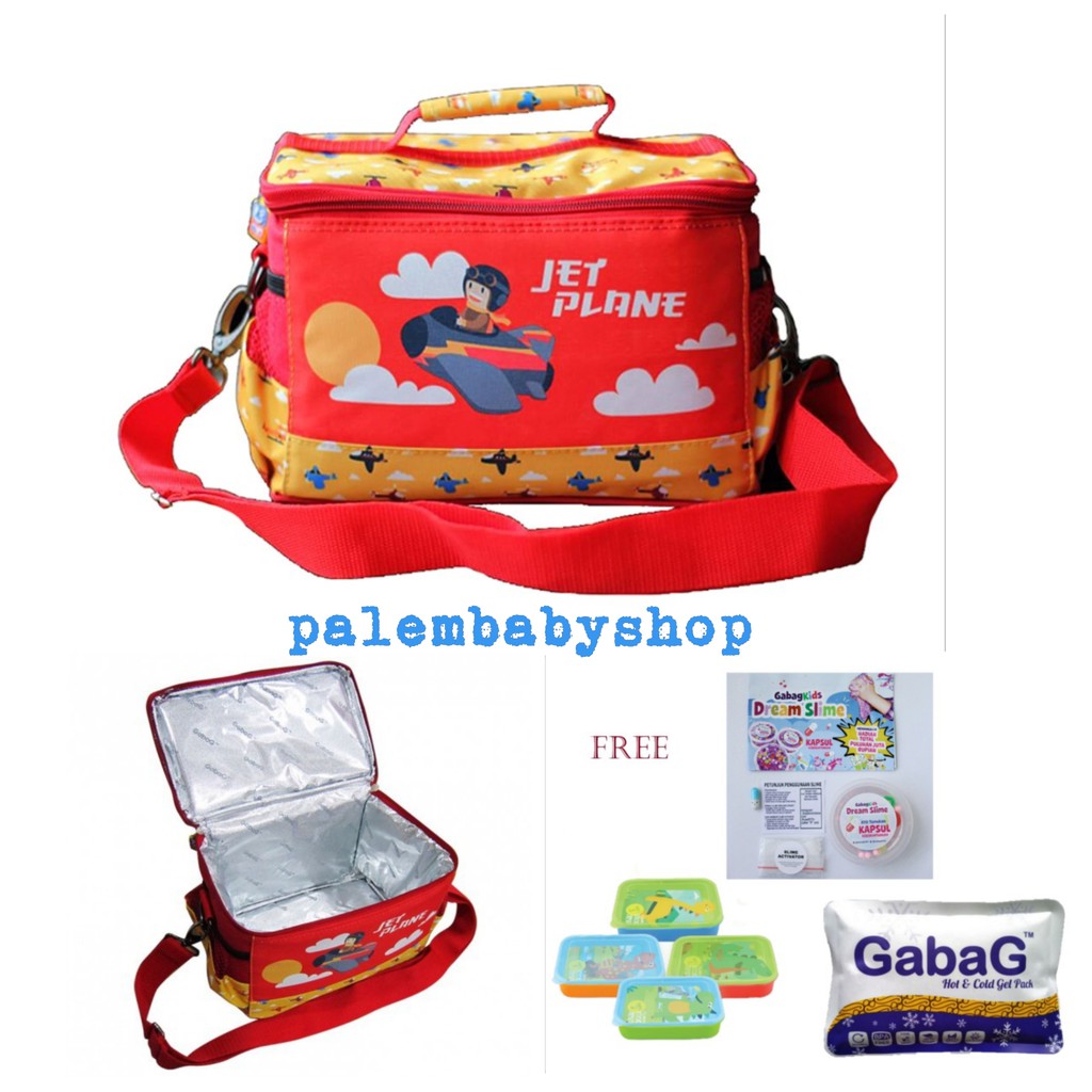 Gabag Kids Thermal Bag Free Lunch Box Cooler Bag tas anak anak