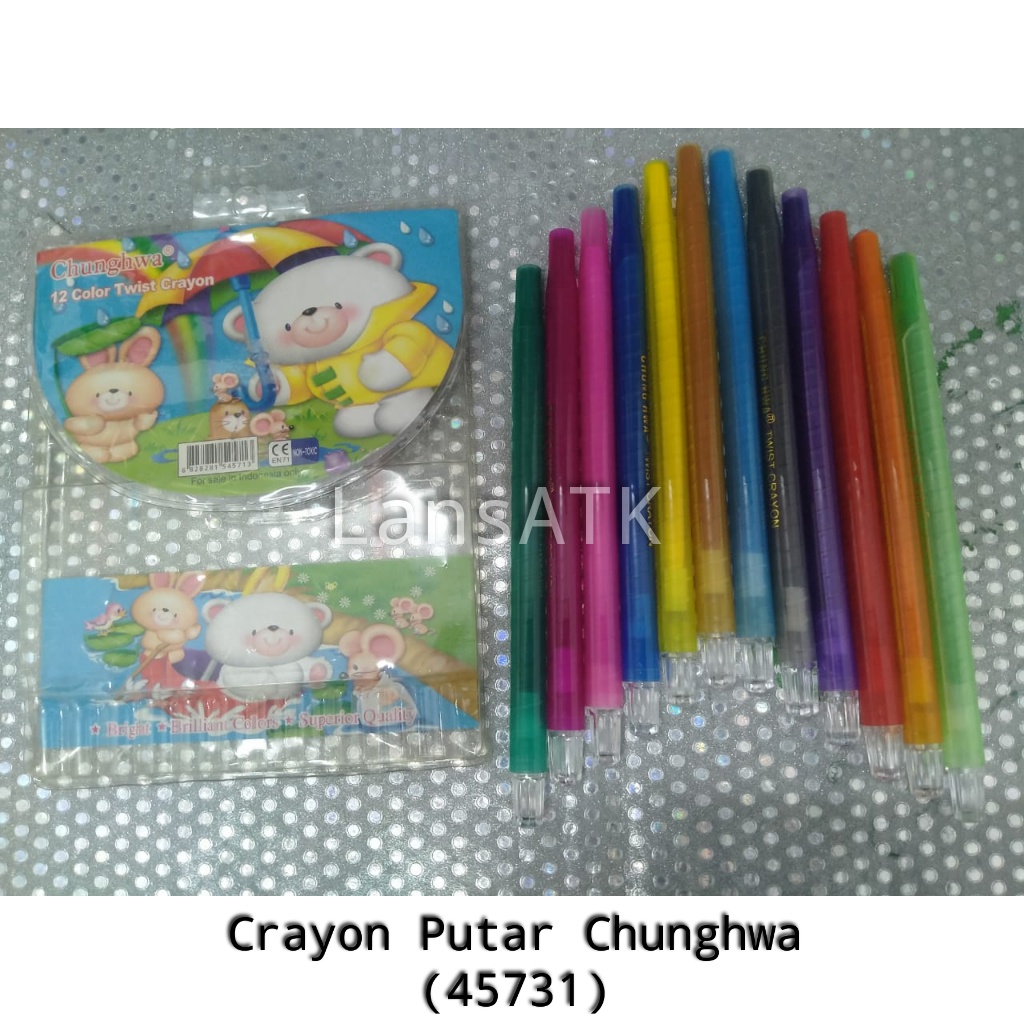 

CRAYON PUTAR 12 WARNA CHUNGHWA / ROLLING CRAYON 12 COLOUR (45713) crayon