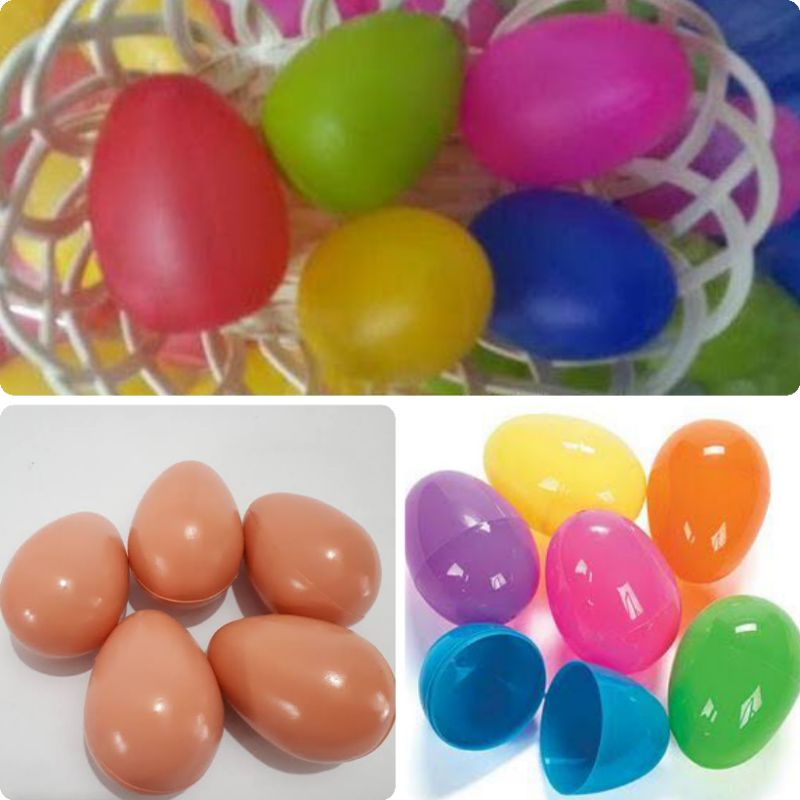 TELUR TELOR PLASTIK MAINAN PASKAH WARNA WARNI