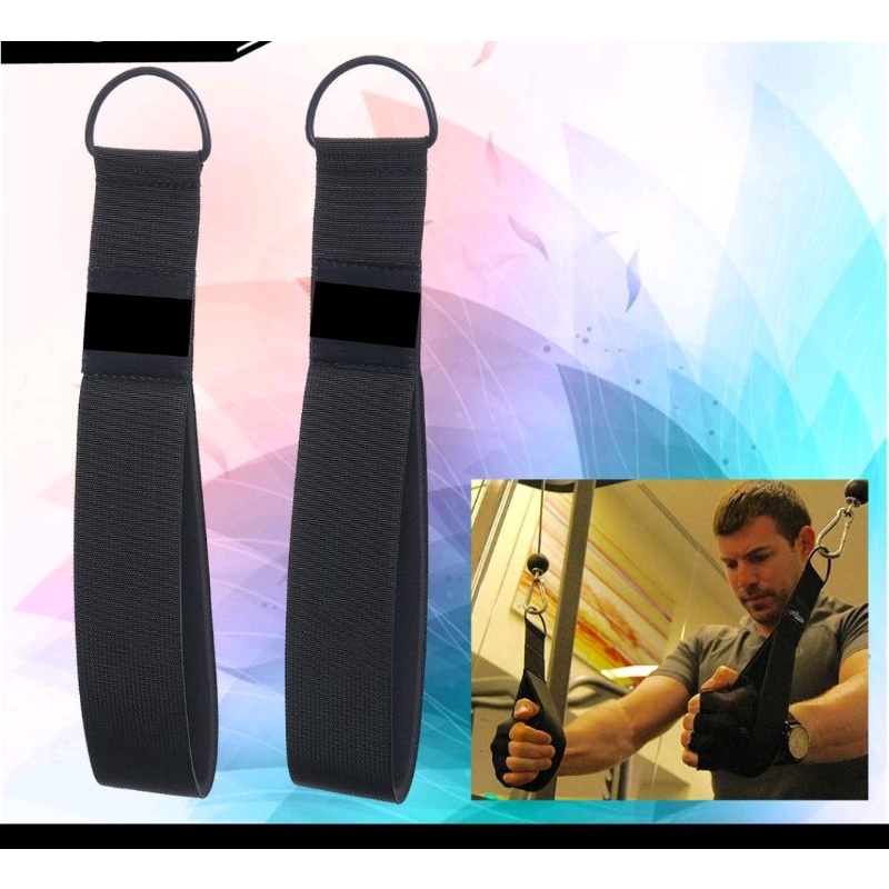 Strap Gym Handle untuk Tricep Tali Gym Fitness - Tali Pendek