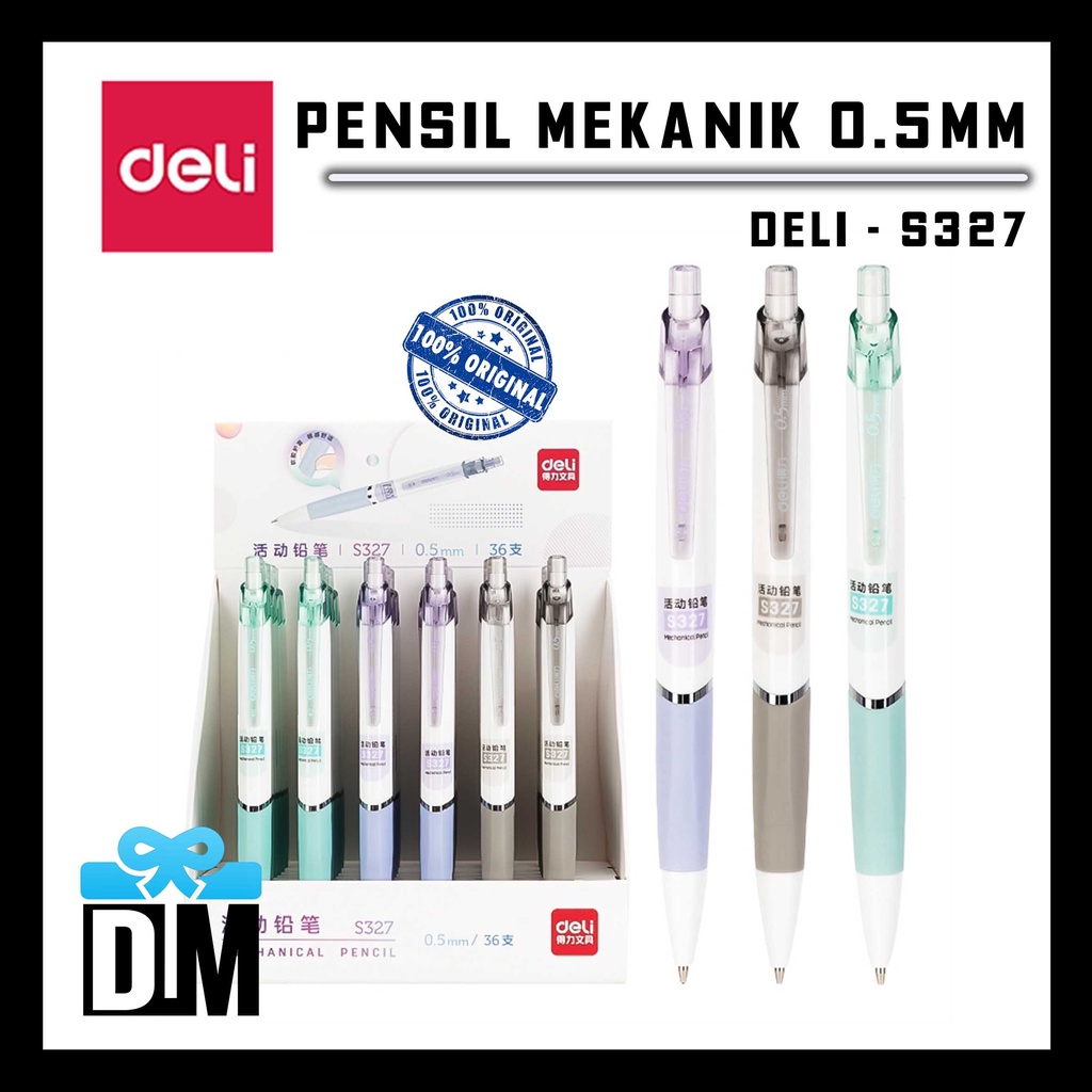 

PENSIL MEKANIK 0.5 mm Pastel Estetik Aesthetic Color Mechanical Propelling Pencil DELI Cetek S327