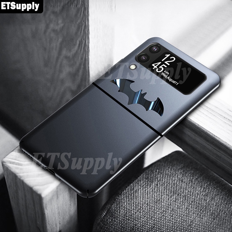 ETS Untuk Samsung Galaxy Z Flip3 Fold3 5G Hard Case 3 Mm Ultra-tipis Super Light Metal Bat Man Non-s