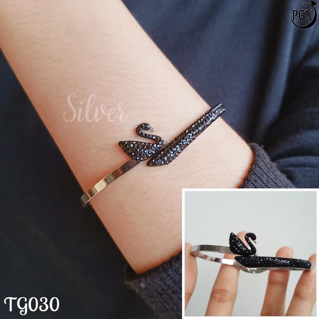 PGX Gelang Titanium Wanita Anti Karat Aksesoris Fashion Perhiasan Bangle Premium - TG030