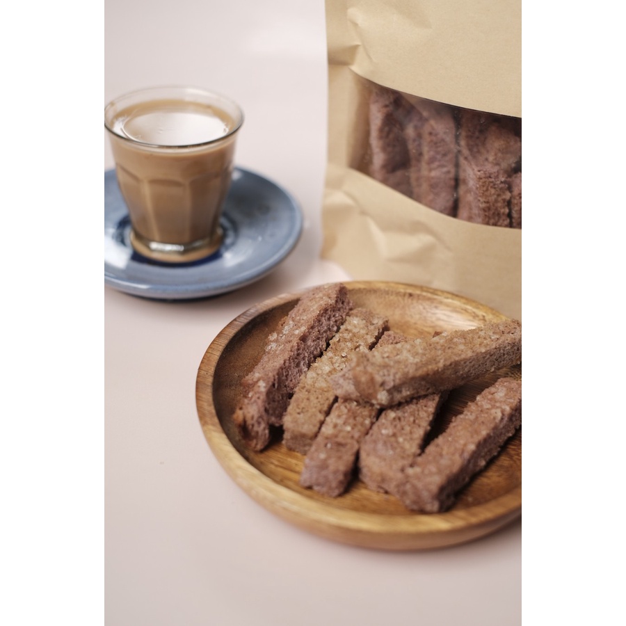 

Cemilan Vegan Roti Ubi Kering Butter Sugar