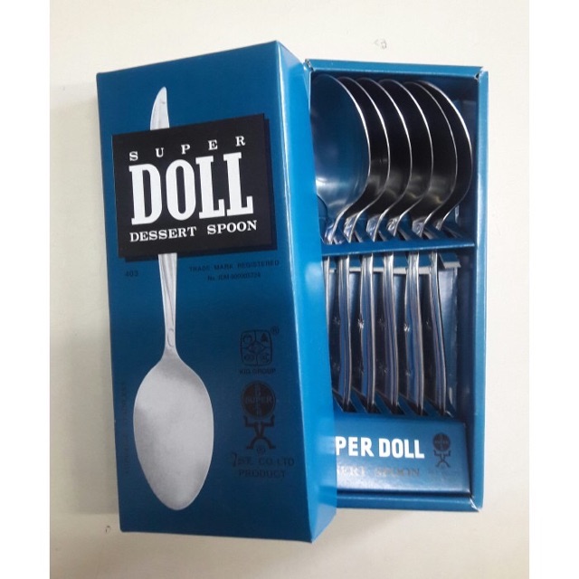 SENDOK STAINLESS SUPER DOLL ISI 6 SENDOK TEBAL MURAH - SENDOK DOLL