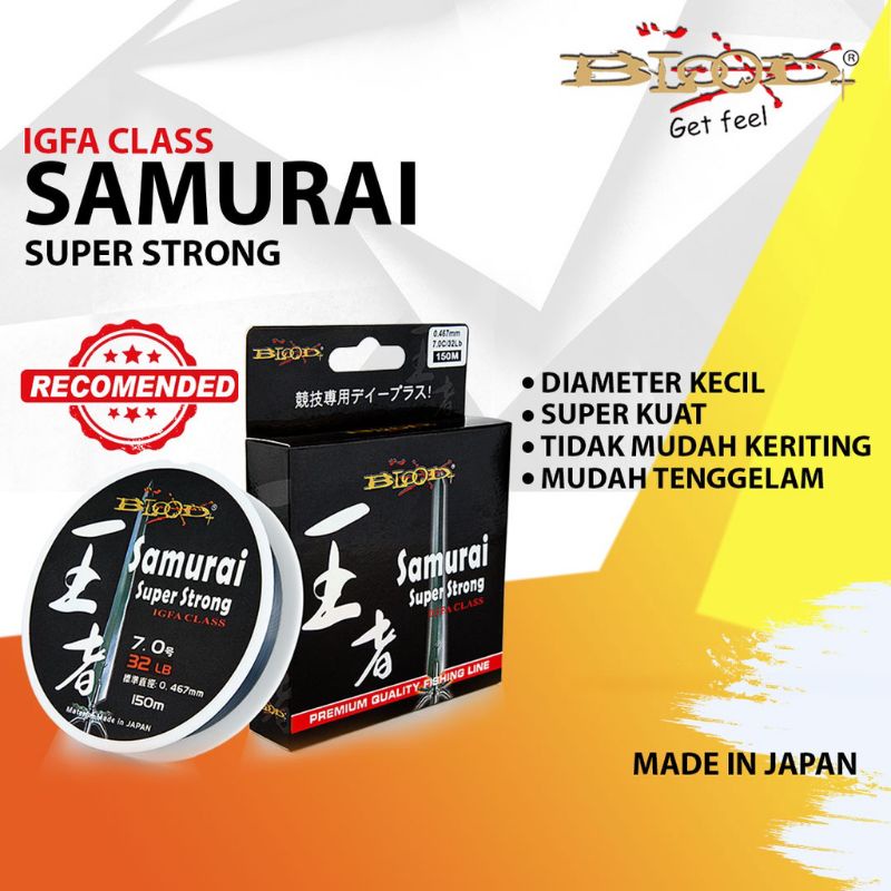 SENAR PANCING BLOOD SAMURAI FISHING LINE JAPAN 150 SENAR PANCING TERLARIS