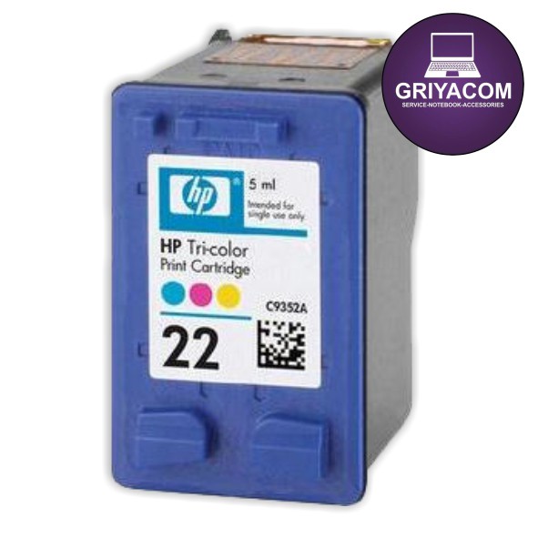 Cartridge HP 22 Color Warna Original Tempat Tinta 