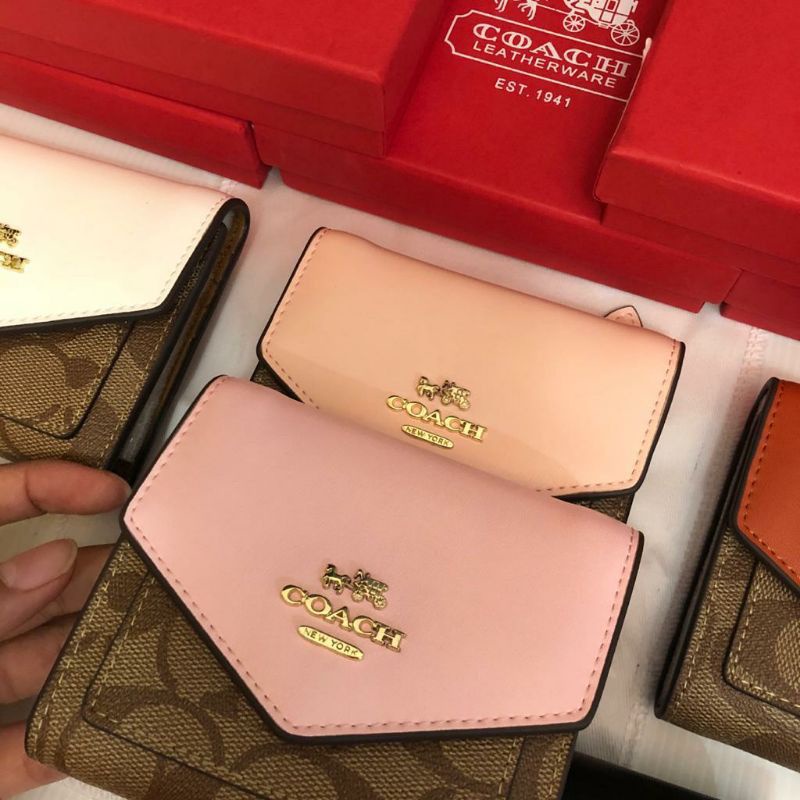 NEW ITEM dompet coach envelope mini free box