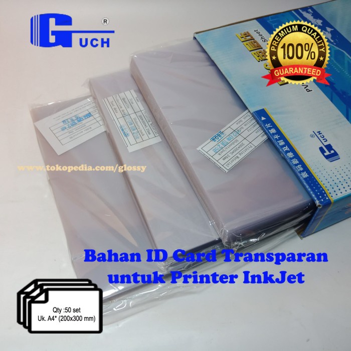 

Id Card - Pvc Bahan Id Card Transparan 50 Set (Guch)