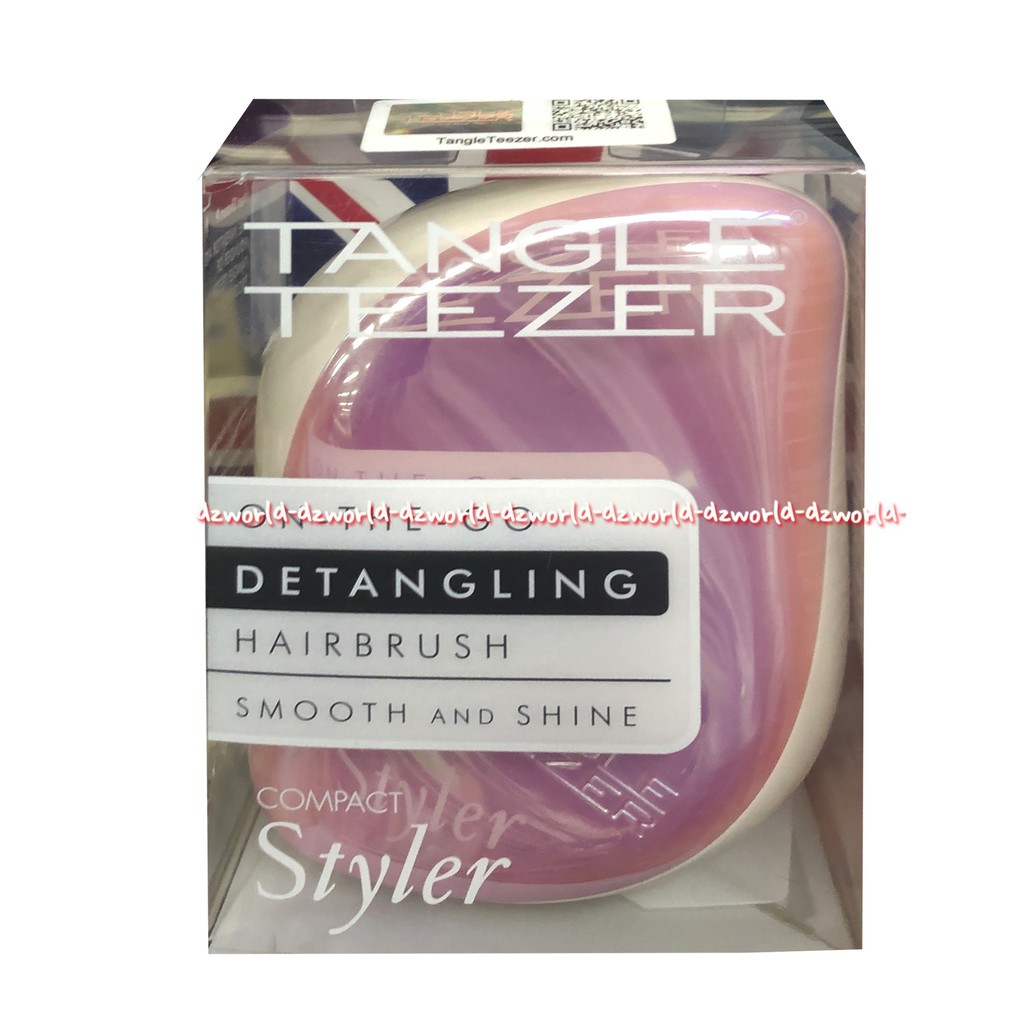 Tangle Teezer On The Go Detagling Hairbrushsmooth And Shine Styler Sisir Rambut Lipat