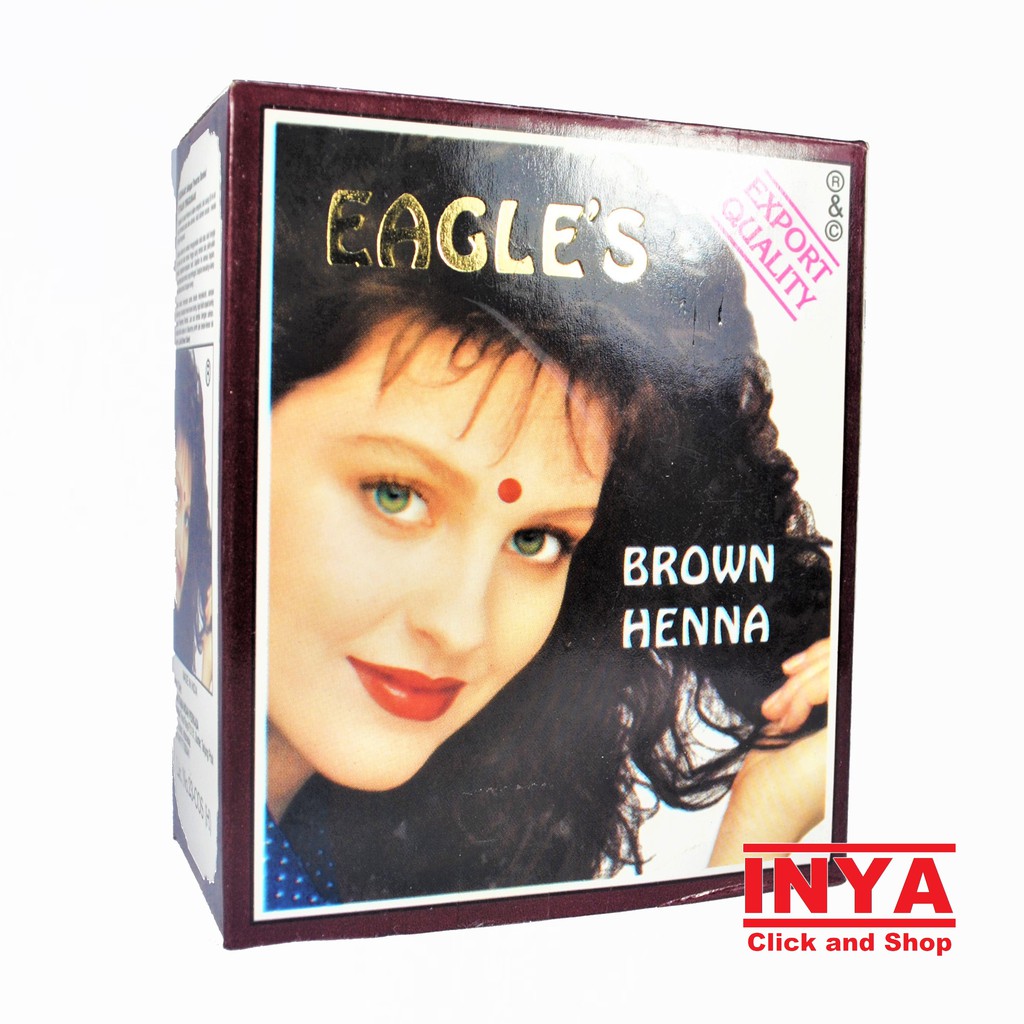 EAGLES BROWN HENNA HAIR DYE 10gr Sachet - Semir Rambut Coklat