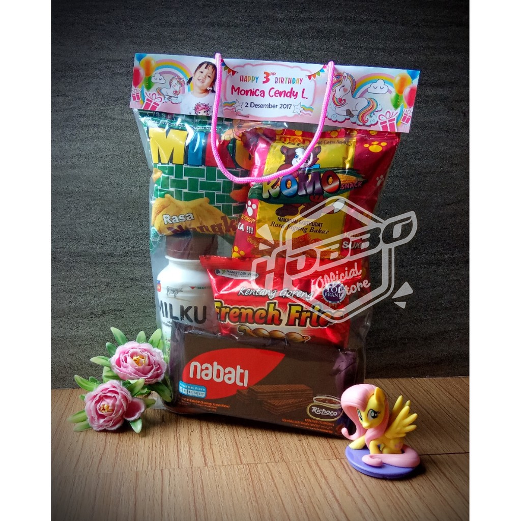 A Tas Label Plastik Snack Ulang Tahun Jajan Ultah Murah Birthday