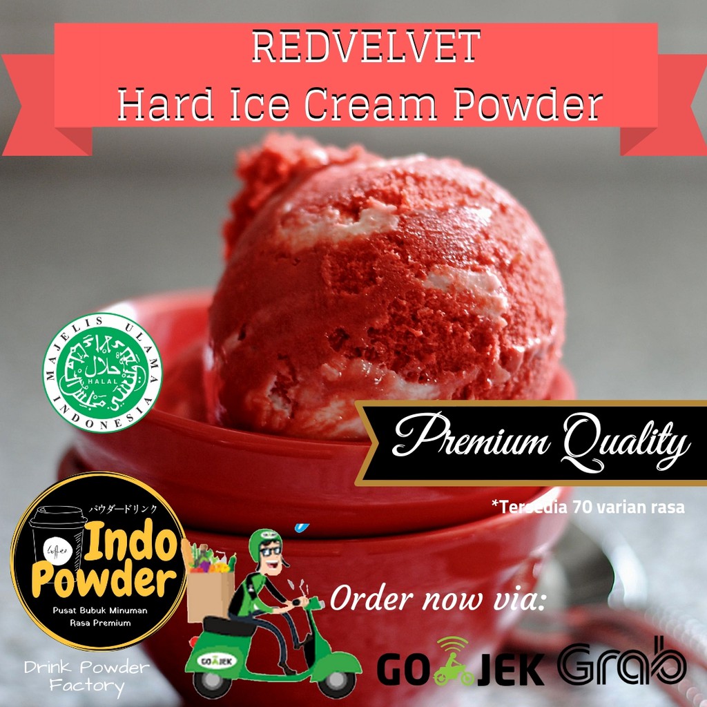 Bubuk Ice Cream rasa Redvelvet 1Kg - Bubuk es Krim rasa Redvelvet 1Kg