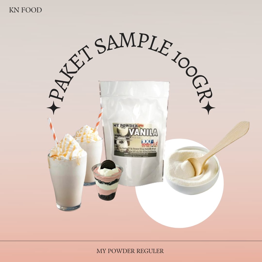 My powder VANILA powder 1 ons Bubuk minuman drink powder VANILA 100gr