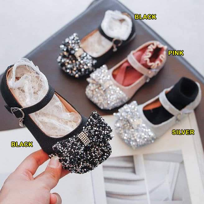 Sepatu Pesta Anak Perempuan Flat Shoes Glitter