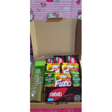 

snack box/hampers/hadiah ulang tahun, happy birthday ,(barang ready) full biru,hijau,hitam