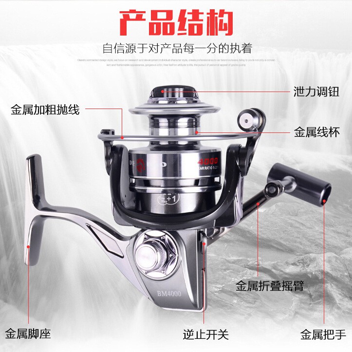 DEBAO Reel Pancing 12 Ball Bearing - Silver