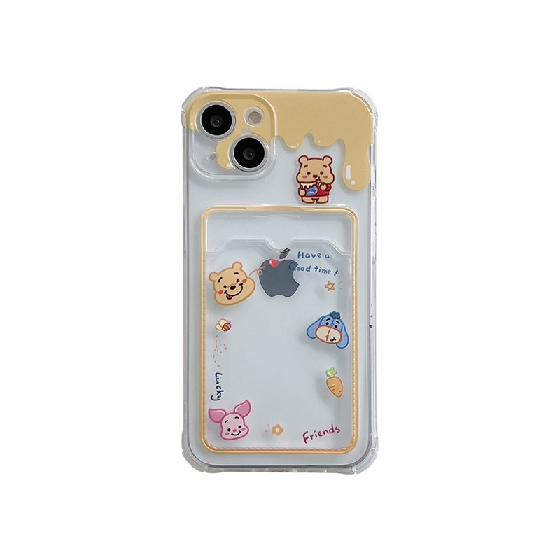 Soft Case Transparan Desain Winnie the Pooh Untuk iPhone 12 13 Pro Max 11 X XR XSMAX