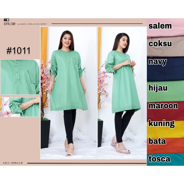 JJ fashionku - baju tunik wanita twill CASSY 8 warna - konveksi baju termurah