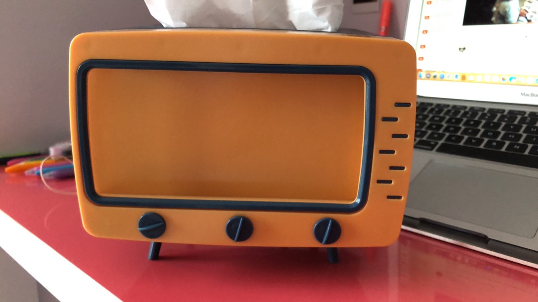Kotak Tisu Bentuk Televisi / Tempat Tisu Dan Mini Tv Tempat Dudukan Handphone Serbaguna Holder Hp