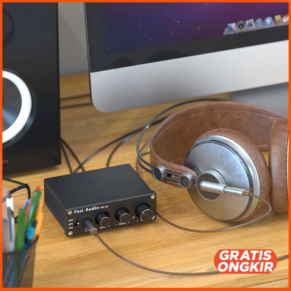 Audio USB Amplifier HiFi Stereo Gaming DAC &amp; Headphone - DAC-Q4