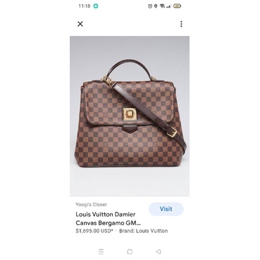 tas LV Bergamo damier ebene mirror