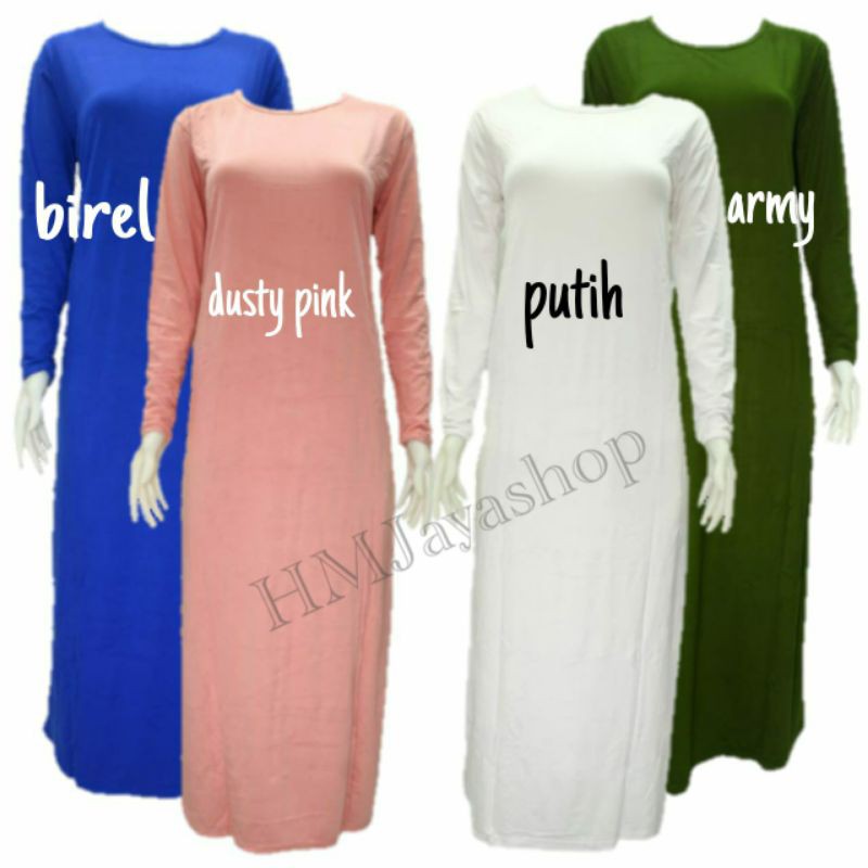 Gamis Lengan Panjang Long Dress Lengan Panjang Bahan Rayon