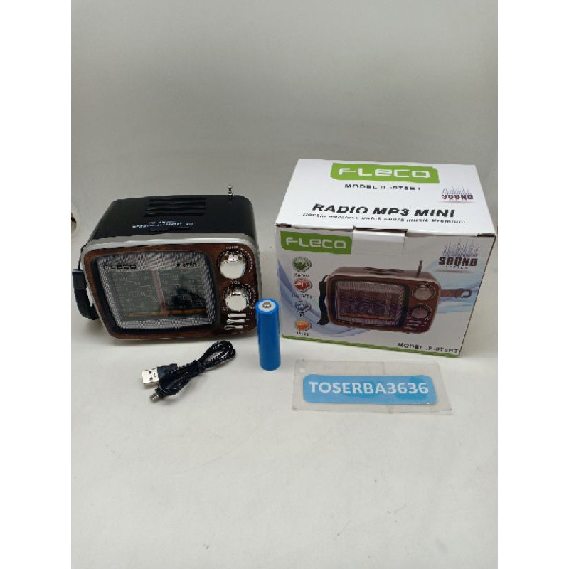 Radio Bluetooth Am Fm Sw Fleco F-078BT - Radio Jadul Bluetooth Fleco