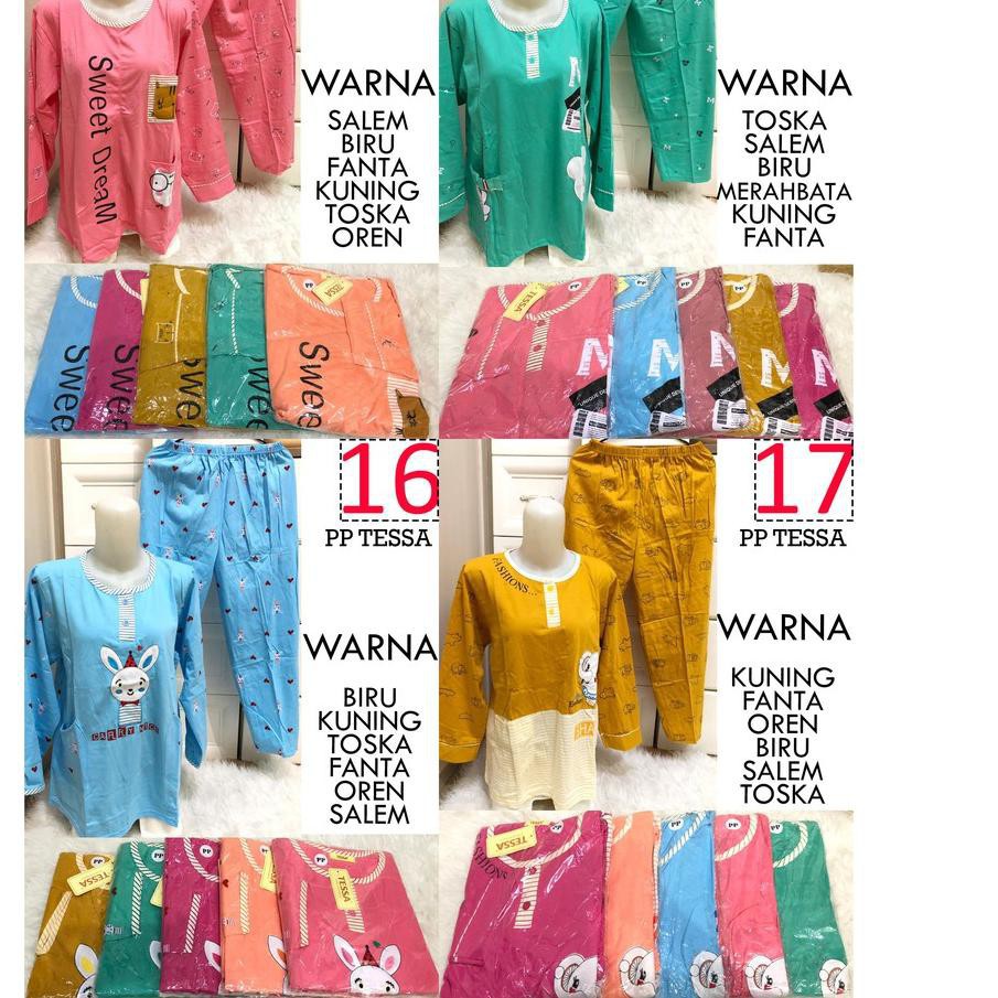 BP002 PP Tgg /Anak Remaja Tessa Grosir Baju Tidur Wanita Anak Perempuan Lengan Panjang Piyama Babydo