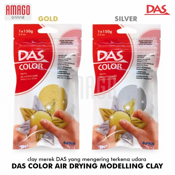 DAS COLOR MODELLING CLAY - AIR DRYING - SILVER - 150 gram - 385116